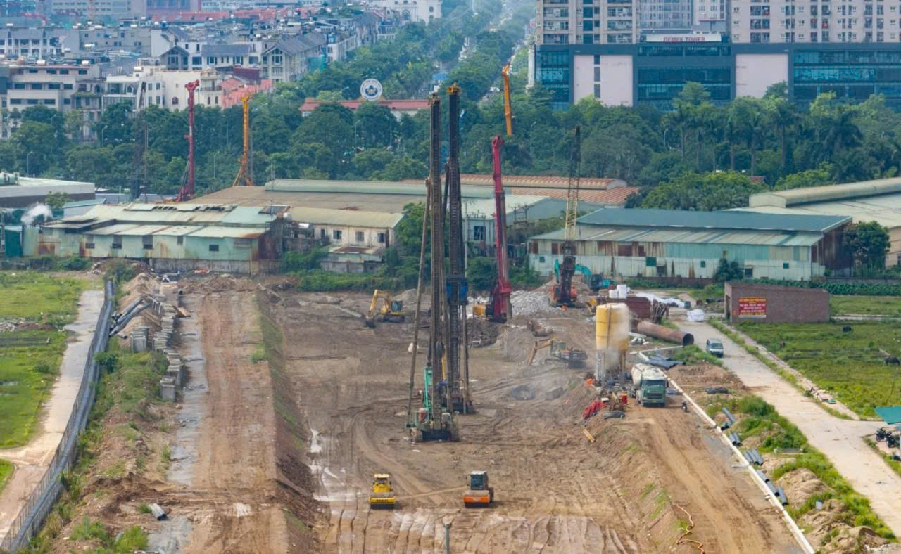 Cập nhật tiến độ nút giao Vành đai 3.5 – Đại lộ Thăng Long